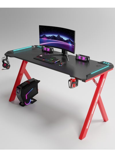 Buy Computer Table for Games 120 x 60 cm with RGB Lighting in Saudi Arabia