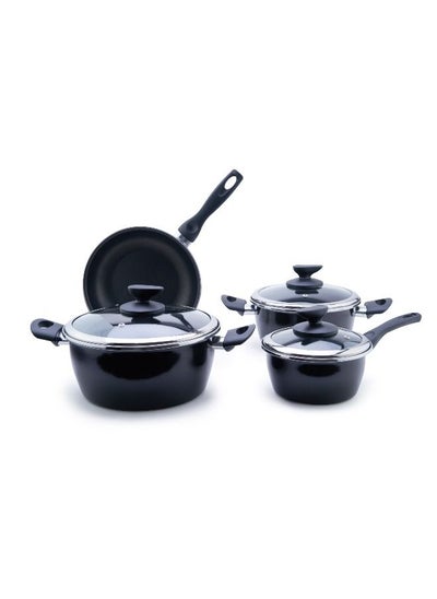 Buy FIT 7-piece cookware set Black in Saudi Arabia