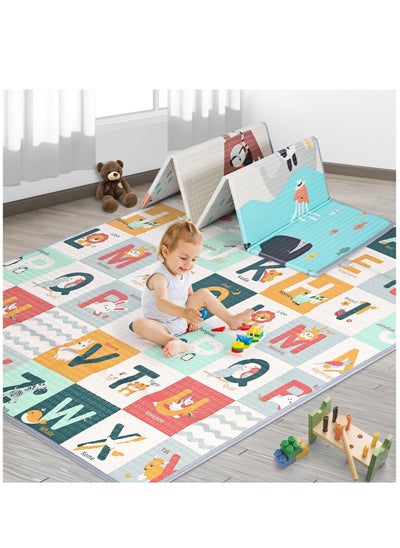 Buy Foldable Water Proof Reversible Large Soft Folding Playmat and Extra Thick Kids Crawling Foam Floor for Babies, Kids in Saudi Arabia