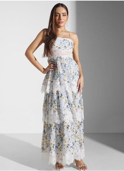 Buy Floral Print Bardot Dress in UAE