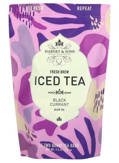 اشتري Fresh Brew Iced Tea Black Currant Black Tea 15 Tea Bags 7.5 oz (212 g) في الامارات