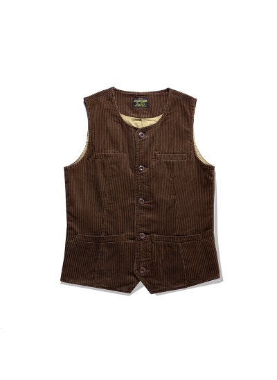 Buy 1 x 5 pcs OKONKWO Autumn Winter Corduroy Vest Retro Multi-Pocket 2401 Coffee in Saudi Arabia