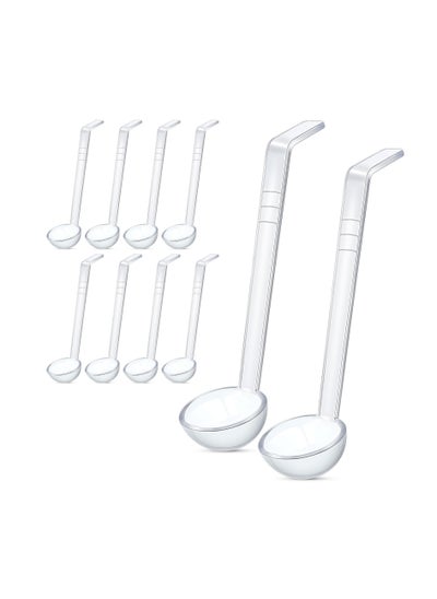 Buy Clear Small Ladle Mini Ladle, 10 Pcs 1 oz Plastic Punch Bowl Ladle, Clear Serving Spoon, Mini Plastic Gravy Ladle Long Handle Ladles, for Dressing Soup Gravy Fruit Juices Party Banquets in Saudi Arabia