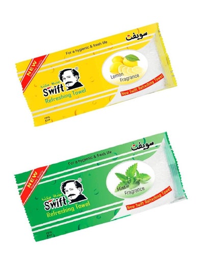 Buy Pack of 50 Refreshing Towel For a Hygienic & Fresh Life -MINT & LEMON Flavor in UAE