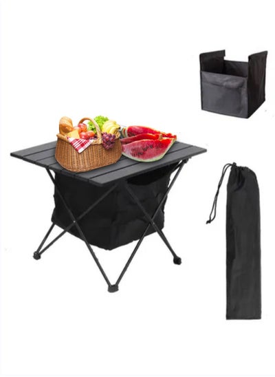 Buy Portable Folding Camping Roll Up Table Compact Desk for Outdoor Travel Hiking Picnic in UAE