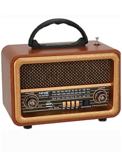 Buy Radio NS-8070BT Wireless Rechargeable Radio Fm Classsic in Saudi Arabia