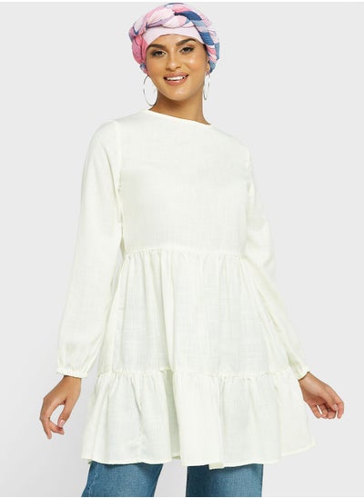 Buy Tiered Solid Tunic in Saudi Arabia