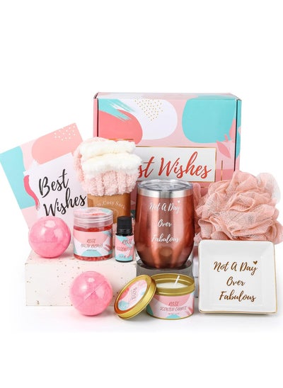 Buy 11Pcs Scented Candles, Bath Bombs Set,Gifts for Women for Birthday Mother's Day Women's Day,Bubble Bath Set Gifts for Women,Relaxing Spa Gift Set for Women in UAE