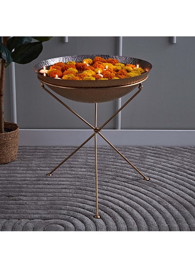 Buy Blush Metal Urli Tray 53 x 61 x 53 cm in UAE