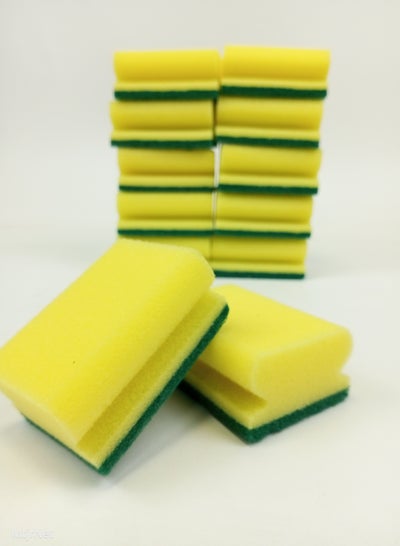 Buy 12 Piece Dish & Pot Washing Sponge Set Cleaning With Long Lasting Dishwashing Scrubbers Sponge in Saudi Arabia