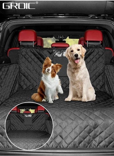 Buy Dog Trunk Cargo Liner Waterproof Pet Car SUV Seat Cover with Sides,Oxford Car Back Seat Cover with Bumper Flap Protector,Large Size Universal Fit Trunk Mat in UAE