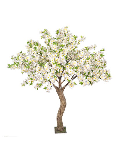 Buy YATAI Artificial White Cherry Blossom Tree Outdoor 2.2 Meters - Artificial Plant Silk Cherry Flowers Tall Fake Cherry Tree Vines Flowers For Home Indoor Wedding Party Outdoor Garden Decoration in UAE