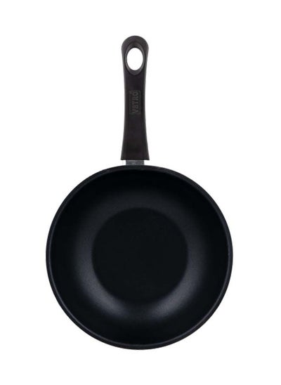 Buy Vetro Open Wok Non Stick (Coating Interior) 24X7.5Cm  Wine Red K797008/24 in Saudi Arabia