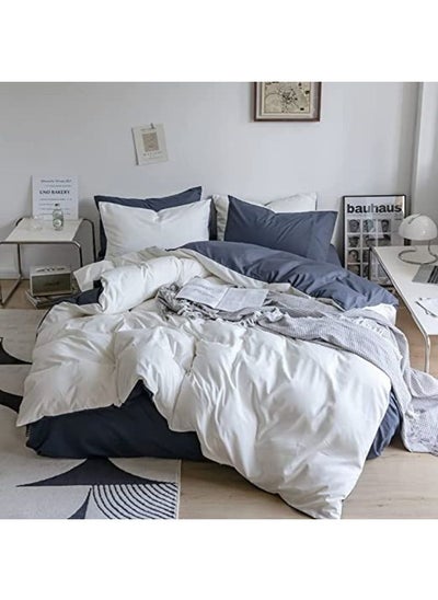 Buy King Size Bedsheet Duvet Cover 6pcs, 100% Natural Cotton Bedding Set Comfortable and Cozy Duvet Cover with 4 Pillow Covers in UAE