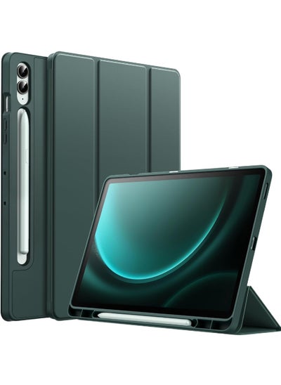 Buy Case for Samsung Galaxy Tab S9 FE+ Plus/Galaxy Tab S9+ Plus 12.4 Inch 2023 with S Pen Holder Soft TPU Tri-Fold Stand Protective Tablet Cover Support S Pen Charging Auto Wake/Sleep in UAE