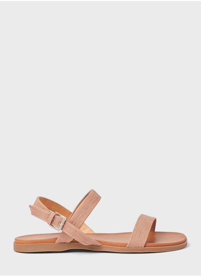 Buy Elillan Buckle Flat Sandals in Saudi Arabia