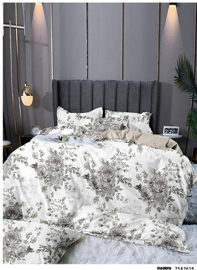 Buy Printed Comforter Set 4-Pcs Single Size All Season Decorated Reversible Single Bed Comforter Set With Super-Soft Down Alterntaive Filing,Mercury in Saudi Arabia