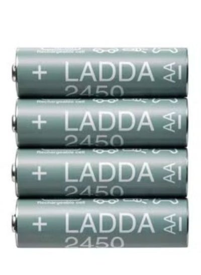 Buy Rechargeable Battery AA 1.2V 2450 MAh 4 Pieces in Saudi Arabia