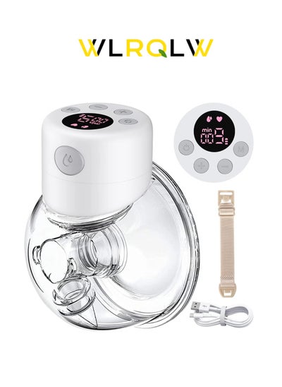 Buy Hands-Free Wearable Electric Breast Pump With LCD Display, 9 Levels And 2 Rechargeable Modes And Massage Mode in Saudi Arabia