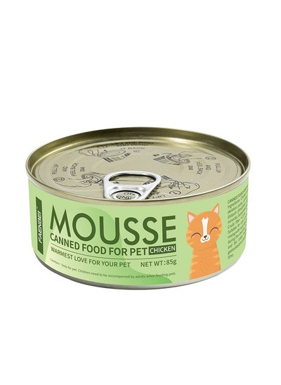 Buy Chicken Flavor Cat Canned Mousse Snack | 85g | Delicious & Nutritious Treats, Pack of 6 in UAE