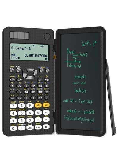 Buy Upgraded 991ES Plus Desktop Scientific Calculator Multiview 4-Line Display With Erasable LCD Writing Tablet, Solar Battery Power With Notepad For School in UAE