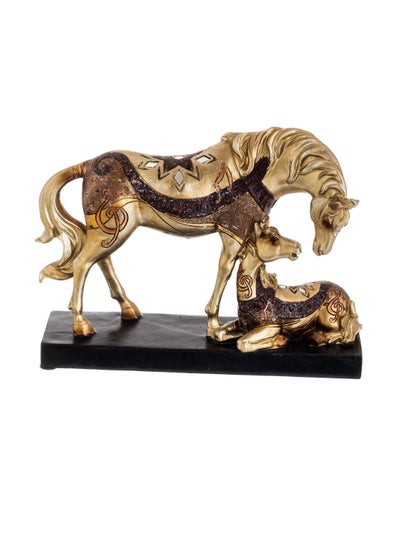 Buy A figurine of a horse and its offspring, with a beautiful and elegant design 28*20 CM in Saudi Arabia