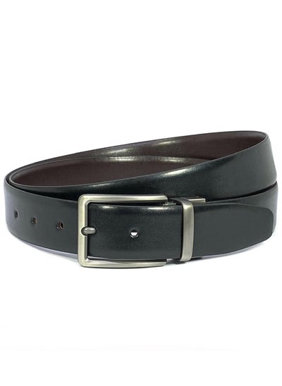 Buy Focus Faux Leather Reversible Belt for Men Stylish Formal Belt with Adjustable Buckle – Black & Brown Men's Belt for Formal Wear, Trouser Belt, Gifts for Men in UAE