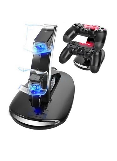 Buy Dual Wireless Charging Controller Dock For PlayStation 4 (PS4) Black in UAE