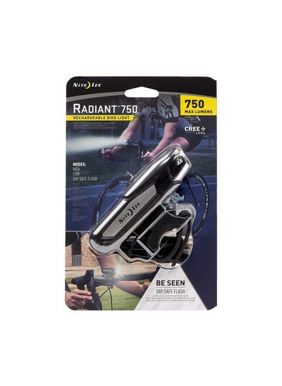 اشتري Radiant 750 Rechargeable Bike Light, 750 Lumen Bike Light With Cree Led'S And Usb Cord For Recharging في الامارات