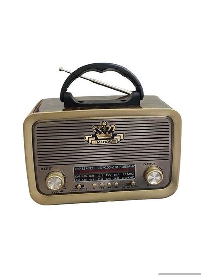 Buy Portable Analog FM Radio with USB and MP3 TF and AUX player in Saudi Arabia