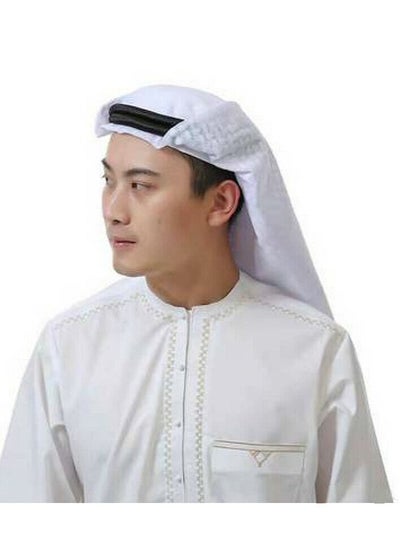 اشتري Men Arab Muslim Kaffiyeh Turban Hat Shemagh Head Scarf Wrap with Aqel Rope Egal في الامارات