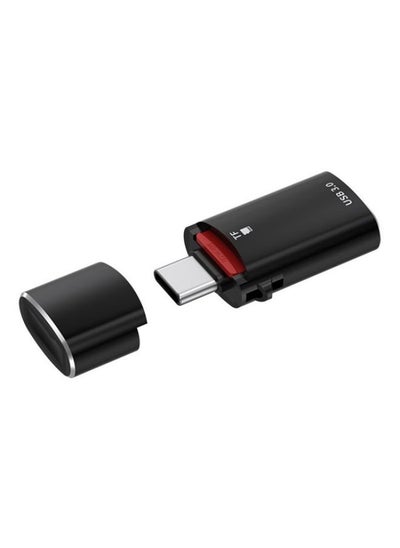 Buy JS-72 USB Drive 2 in 1 Card Reader High-Speed USB 3.0 Converter USB-C/Type-C OTG Adapter(Black) in Saudi Arabia