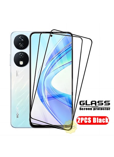 Buy 2PCS Tempered Glass for Honor X7bScreen Protector -Black in Saudi Arabia