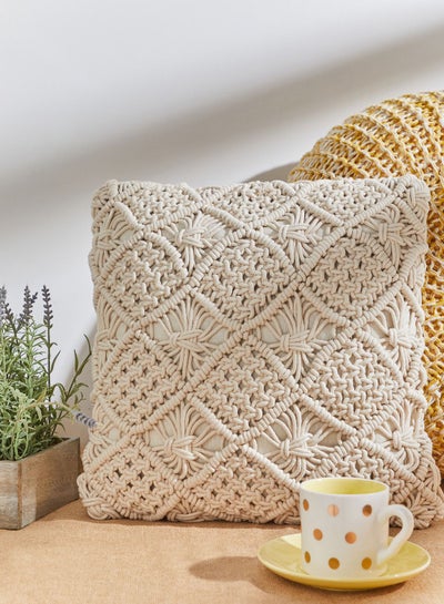 Buy Macrame Cushion With Insert in UAE
