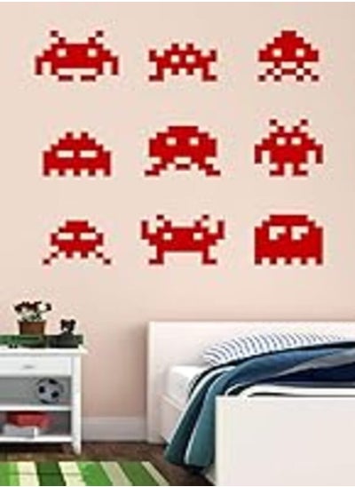 اشتري Walliv sdt075 Geek/Nerd Space Invader Wall Sticker في مصر