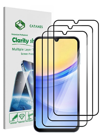 اشتري 3 Pack Samsung Galaxy M15 5G Screen Protector Full Coverage Screen Protector Clear Anti-Bubble Shield Tempered Glass Screen Protector في الامارات