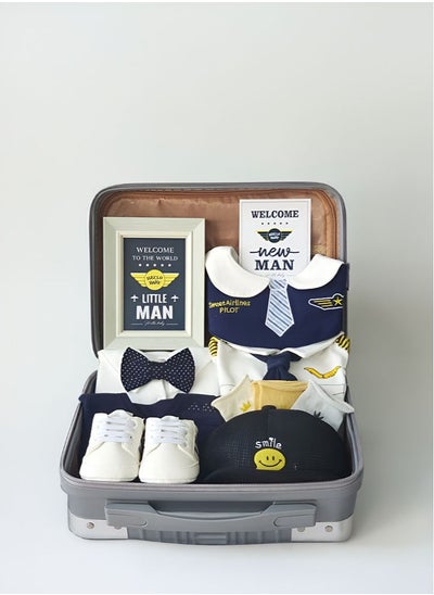 Buy New Born Gift Set Baby boy Pilot Theme in UAE