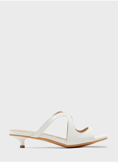 Buy Curved Strap Mini Heel Sandal in Saudi Arabia