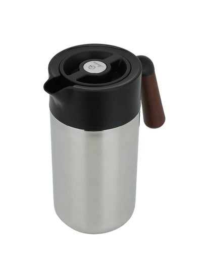 Buy Tara Thermos Silver With Wooden Handle 1.2L in Saudi Arabia