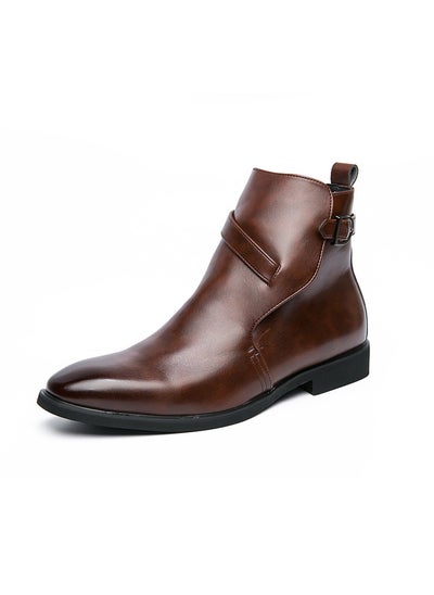 اشتري New Men's Casual Leather Boots في السعودية