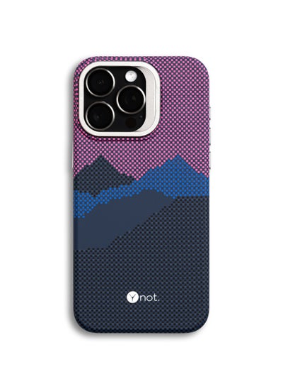 Buy iPhone 16 Pro Case Carbon Fiber with MagSafe and Stand - Purple Sunset in Saudi Arabia