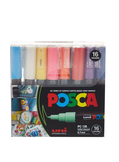 Buy 16-Piece POSCA Extra Fine Paint Marker Multicolour in UAE