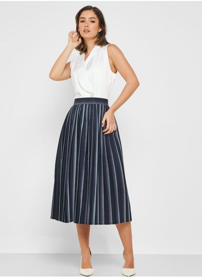 اشتري High Waist Pleated Skirt في الامارات