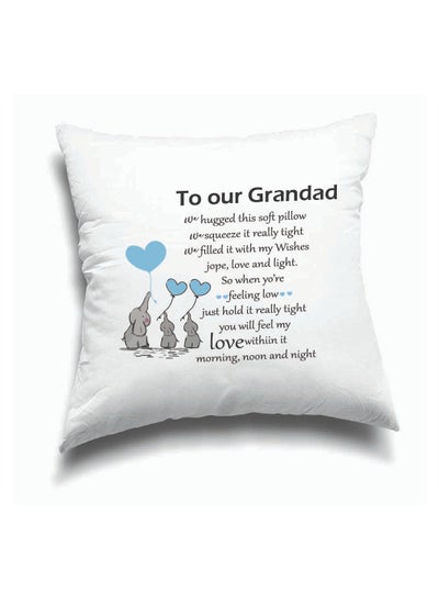 Buy Grandpa's Day Special Birthday and Father's Day Throw Pillow 40x40 cm - Perfect Grandfather Gift - Thanksgiving Gift for Grandfather - Grandpa Cushion Cover for Sofa Bed in UAE