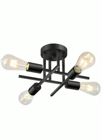 Buy 4-Light Modern Sputnik Chandelier Mid Century Ceiling Light Fixture Semi Flush Mount Ceiling Lights for Dining Room Bedroom Foyer Hallway Kitchen Office in Saudi Arabia