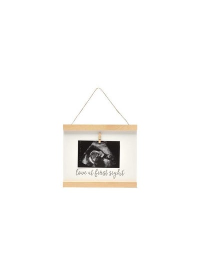 Buy Sonogram Love At First Sight Wall Art Wooden Clip Baby Keepsake Frame Genderneutral Baby Girl Or Baby Boy Nursery Décor Accessory Pregnancy Announcement Picture Frame in UAE