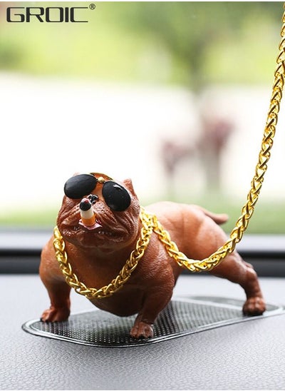 اشتري Bully Pitbull Dog Car Interior Decoration Dashboard Ornament Fashion Funny Cute Home Decoration Auto Accessories Car Decoration Interior في الامارات