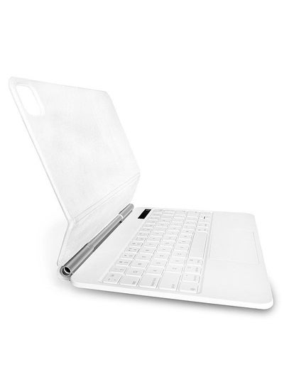 اشتري BT Magnetic Suction Touch Control Keyboard with Protective Shell Compatible with iPad Air 4/5 iPad Pro 11'' White(with Backlight) في الامارات