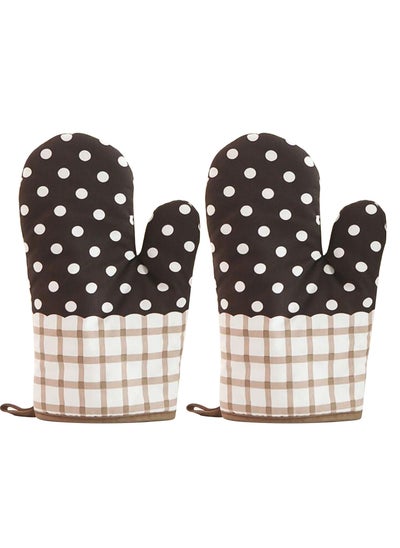 اشتري Recycled Cotton Infill, Flexibility Non-Slip Kitchen Oven Gloves for Baking and Kitchen, 1 Pair في الامارات