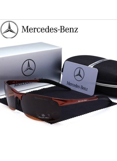 Buy New Mercedes Benz Fshion High Quality Sunglasses Men's Polarized Sunglasses Brown in Saudi Arabia